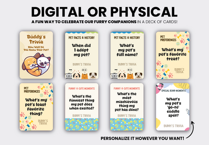 Trivia Playing Cards (Pets)