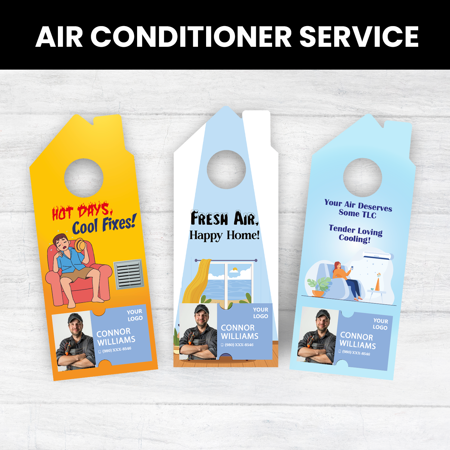 Air Conditioning Door Hangers