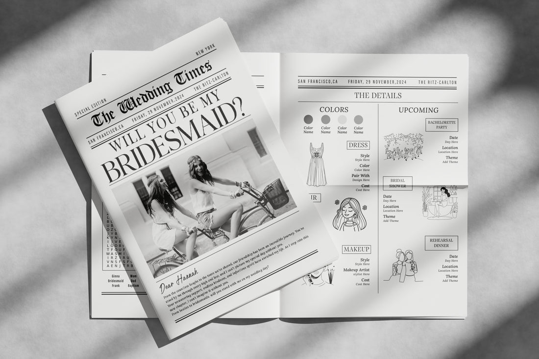 Bridesmaid Proposal Newspaper