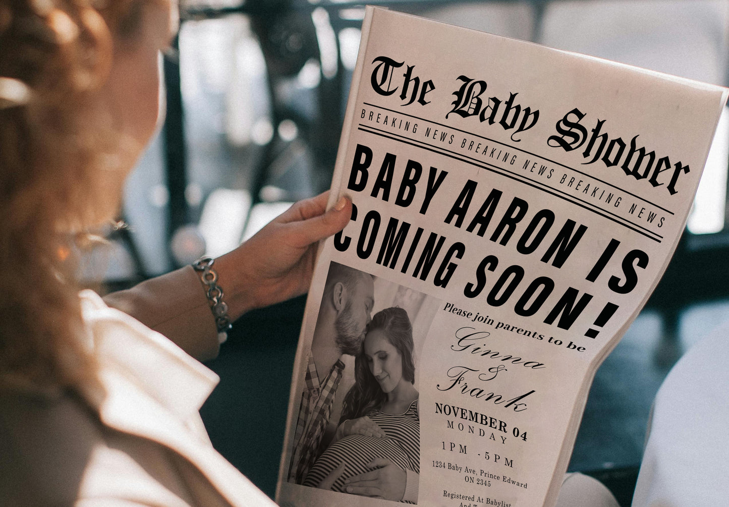 Newspaper Baby Shower