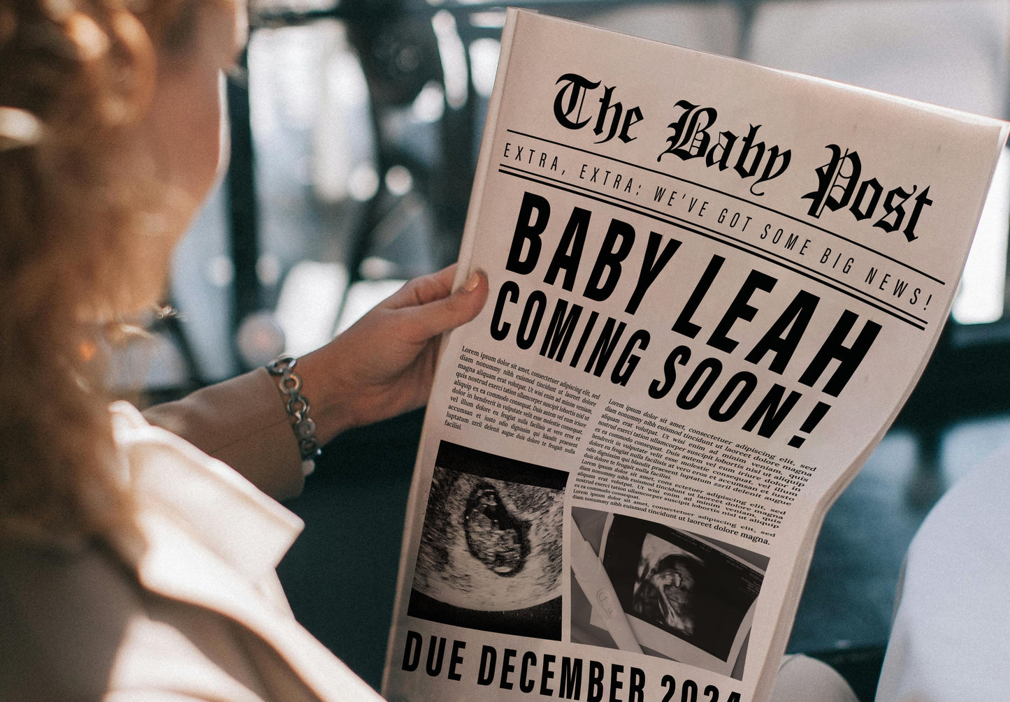 Newspaper Baby Announcement