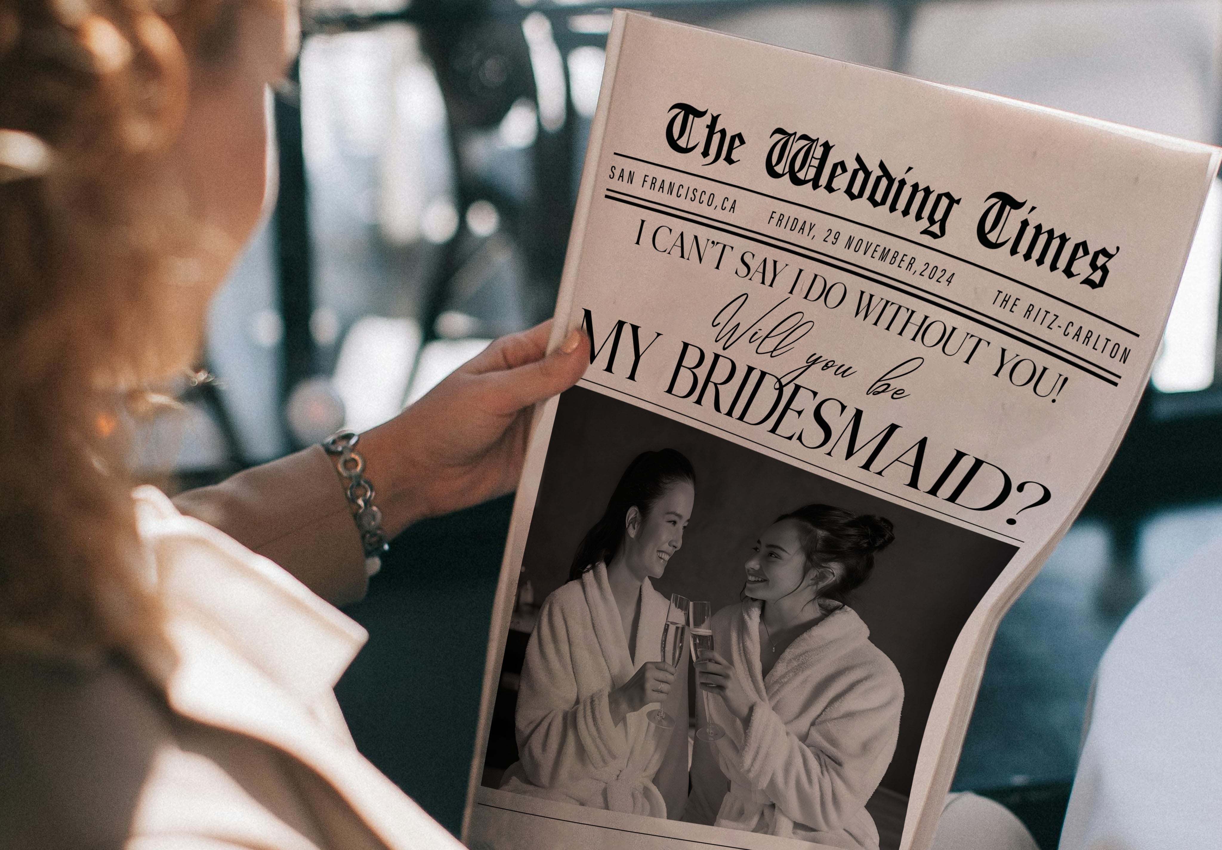Bridesmaid Proposal Newspaper
