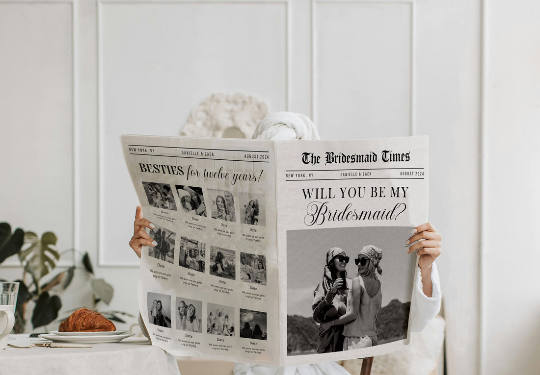 Bridesmaid Proposal Newspaper