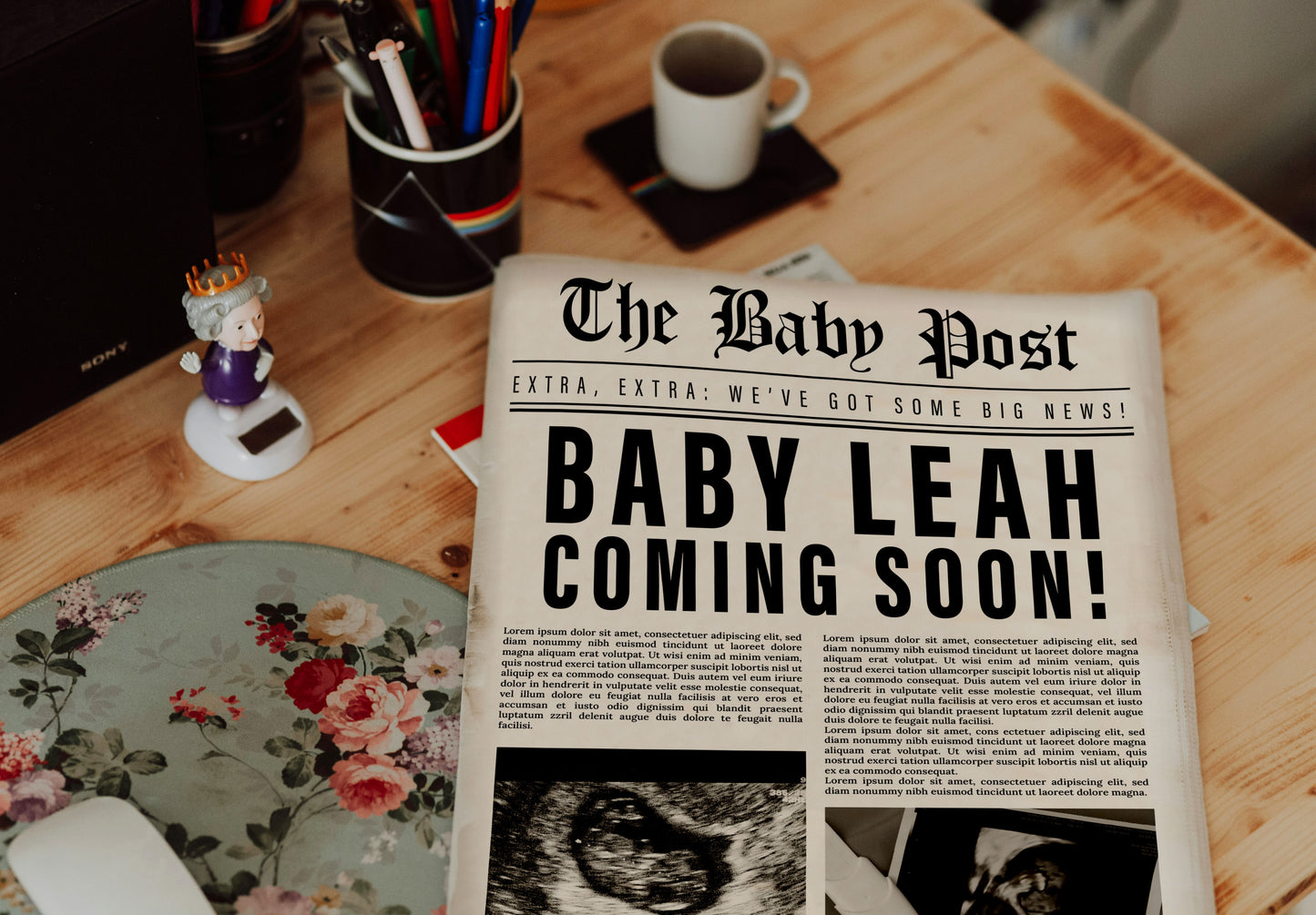 Newspaper Baby Announcement