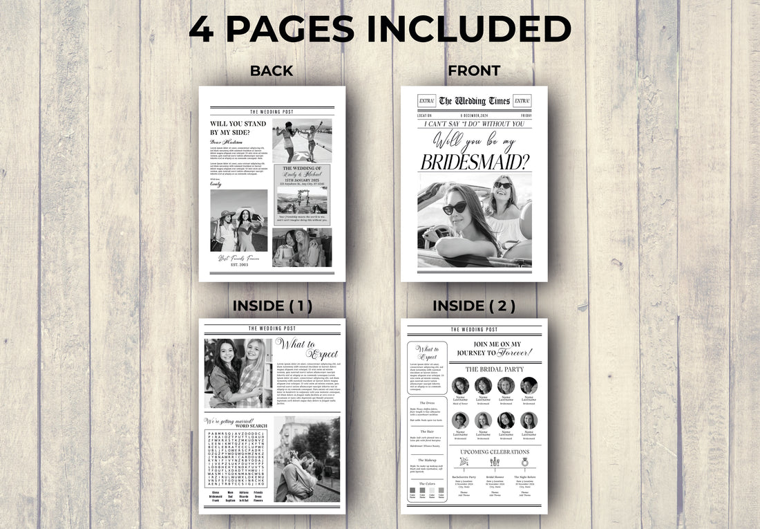 Bridesmaid Proposal Newspaper
