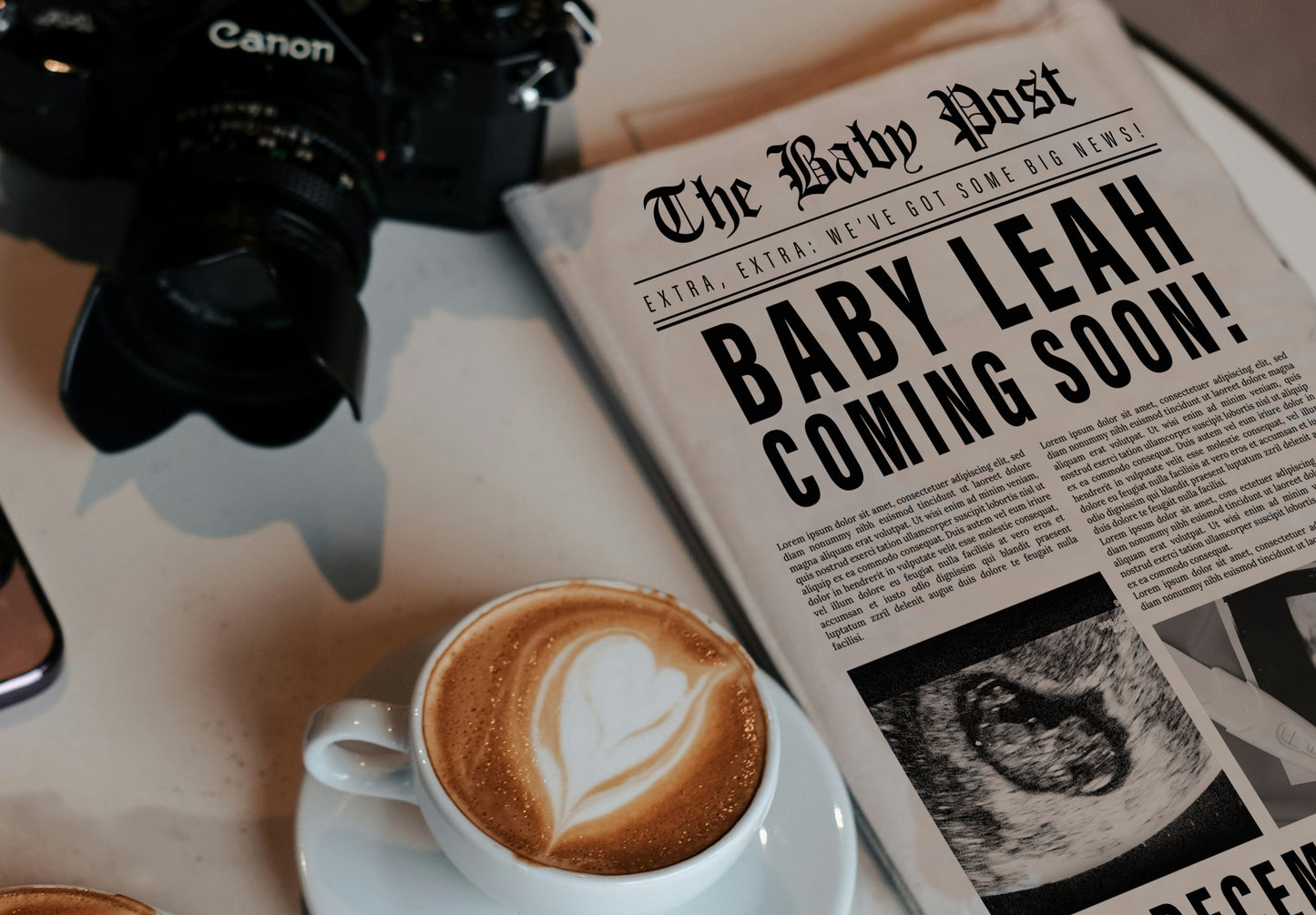 Newspaper Baby Announcement