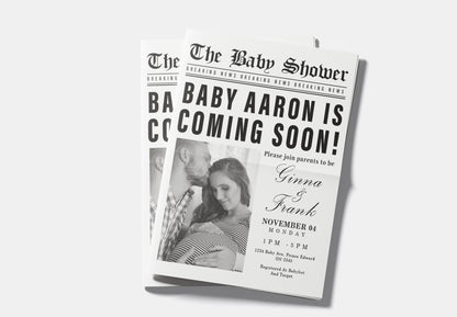 Newspaper Baby Shower