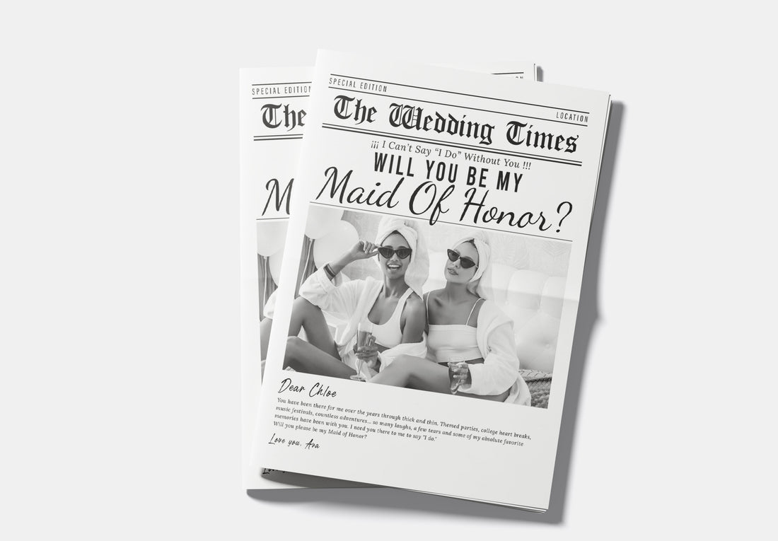 Bridesmaid Proposal Newspaper