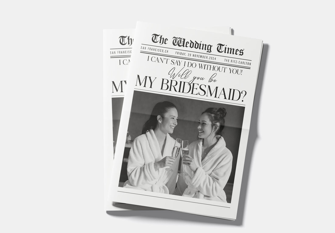 Bridesmaid Proposal Newspaper