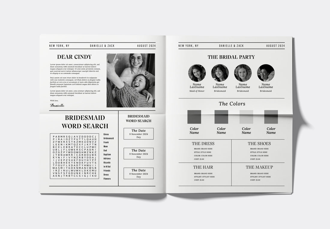 Bridesmaid Proposal Newspaper