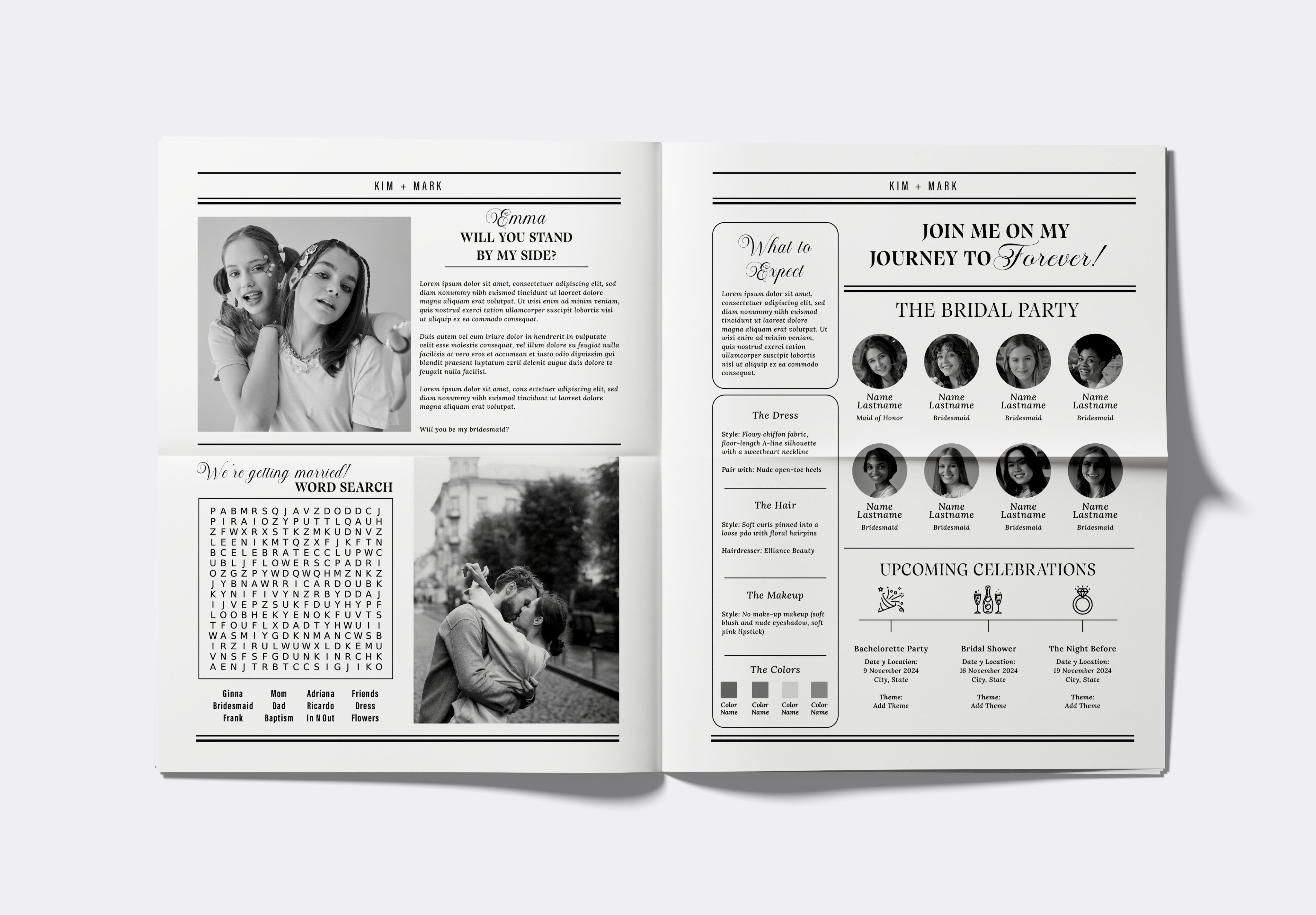 Bridesmaid Proposal Newspaper