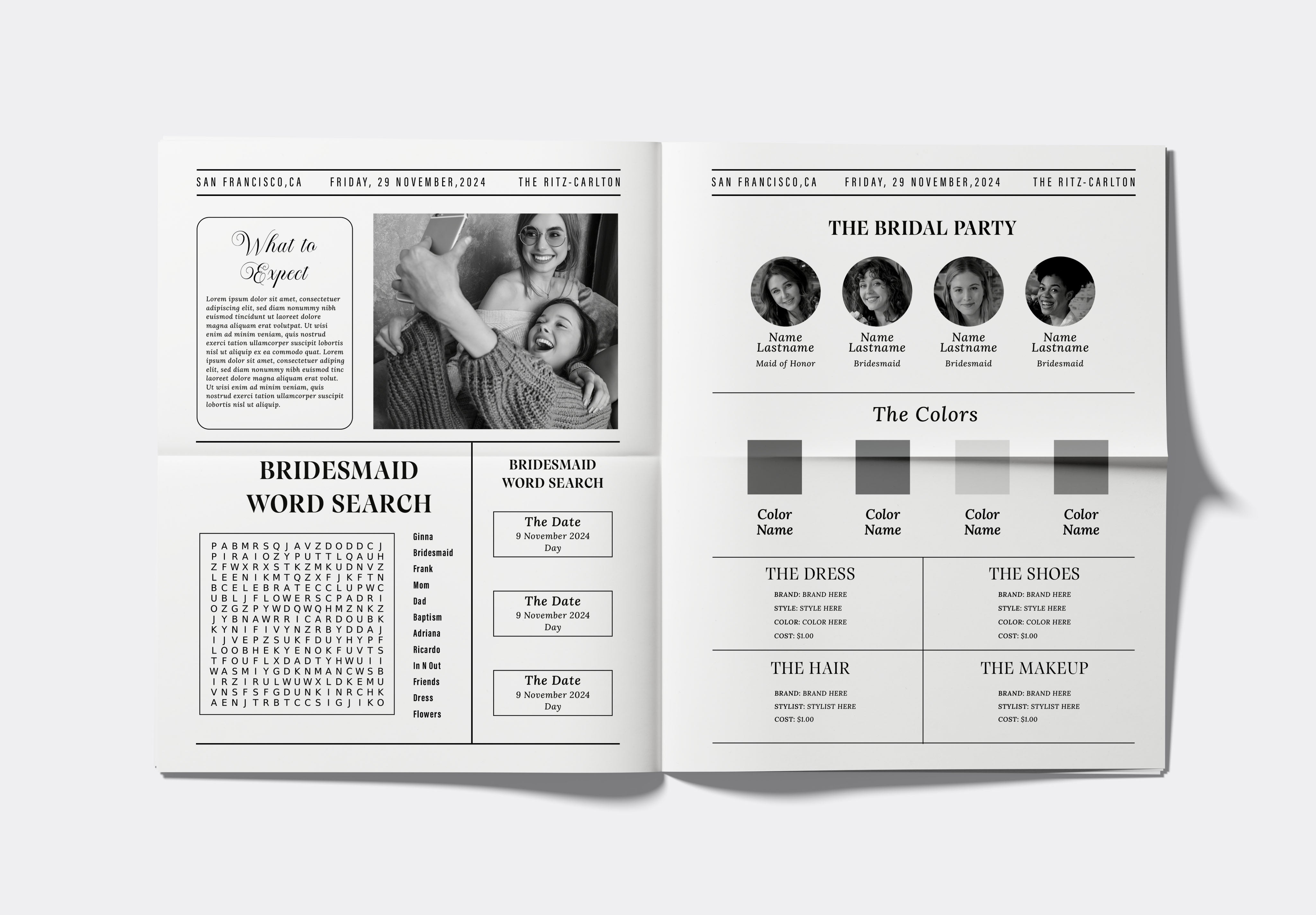 Bridesmaid Proposal Newspaper