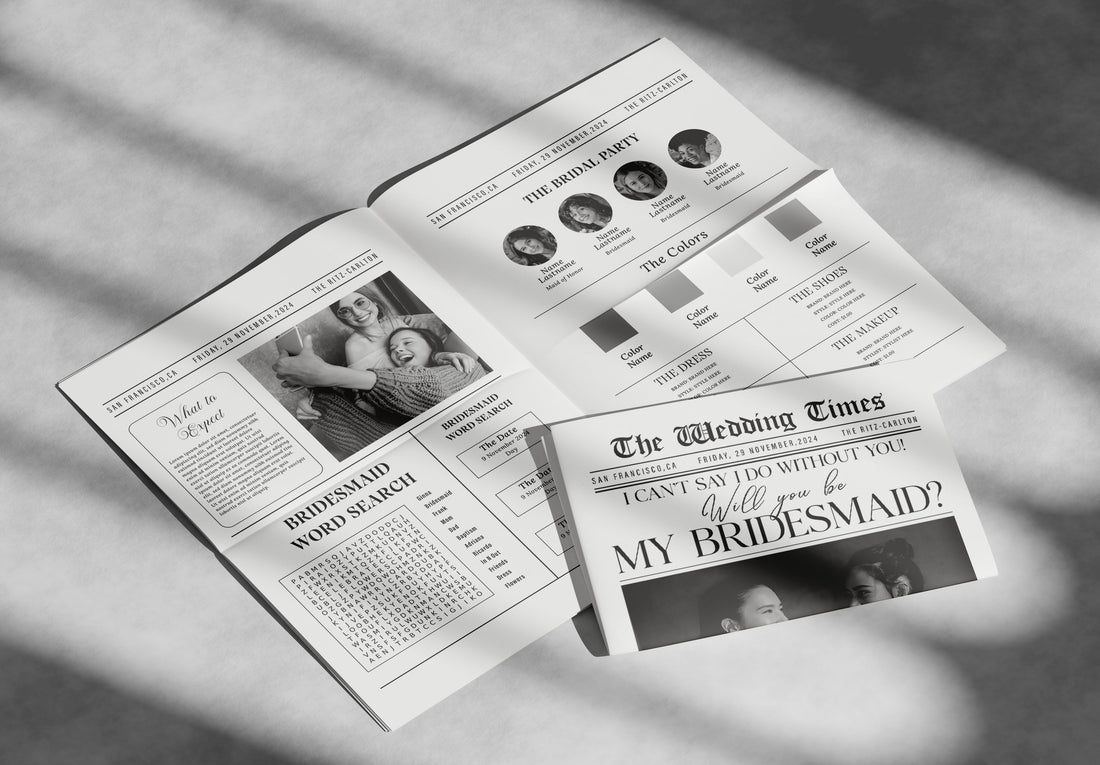 Bridesmaid Proposal Newspaper