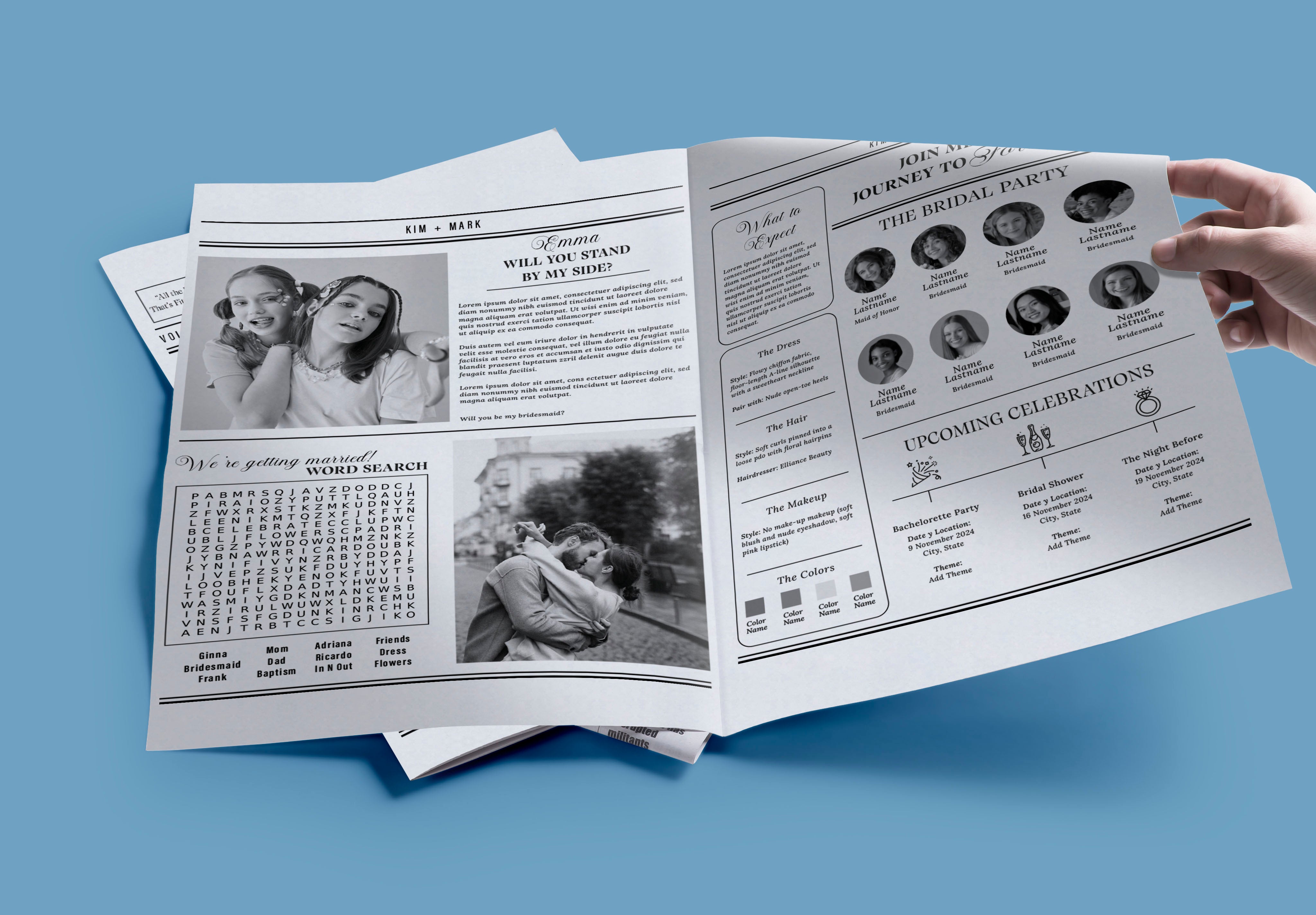Bridesmaid Proposal Newspaper