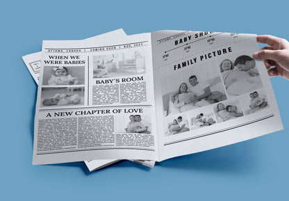 Newspaper Baby Announcement