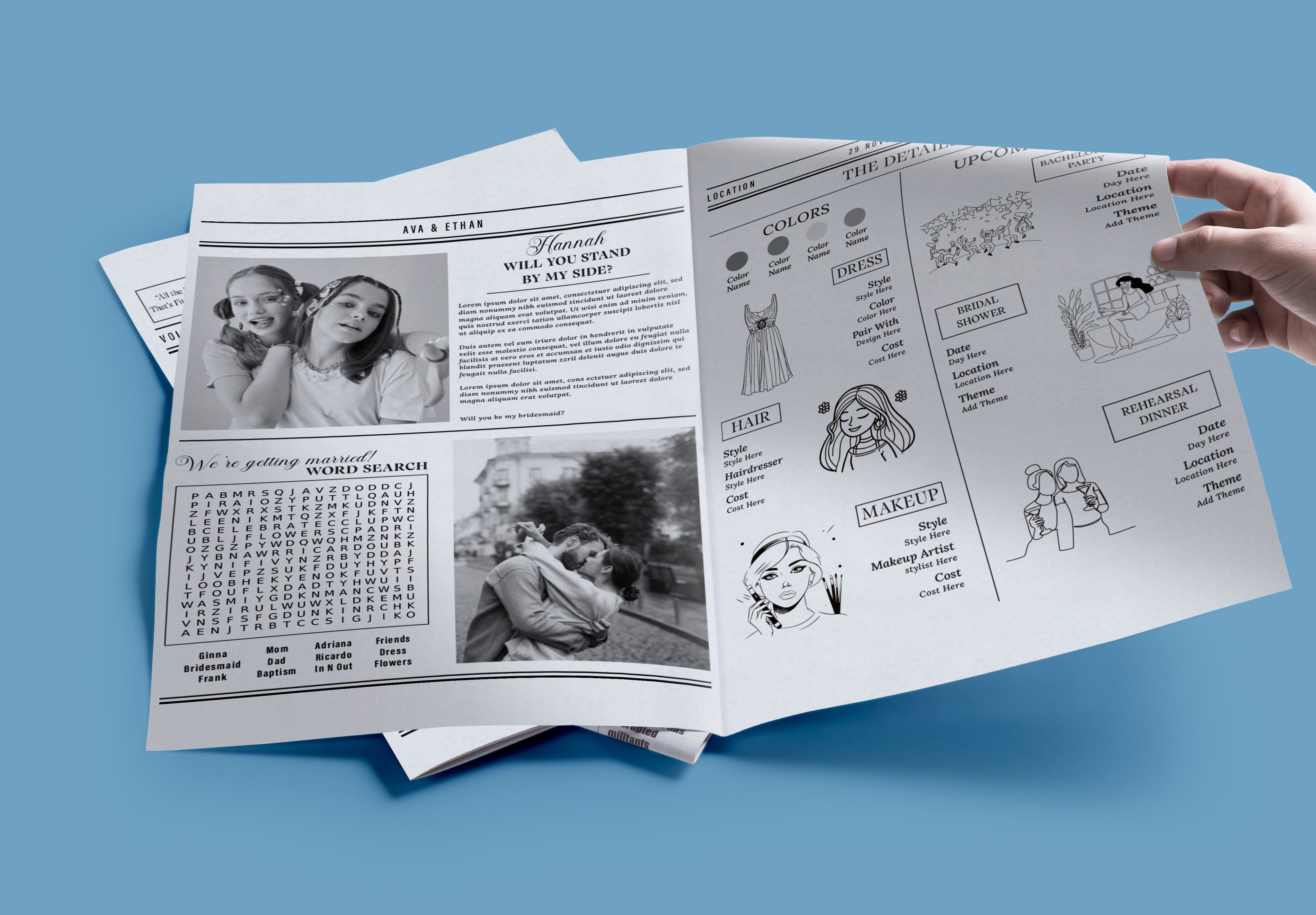 Bridesmaid Proposal Newspaper