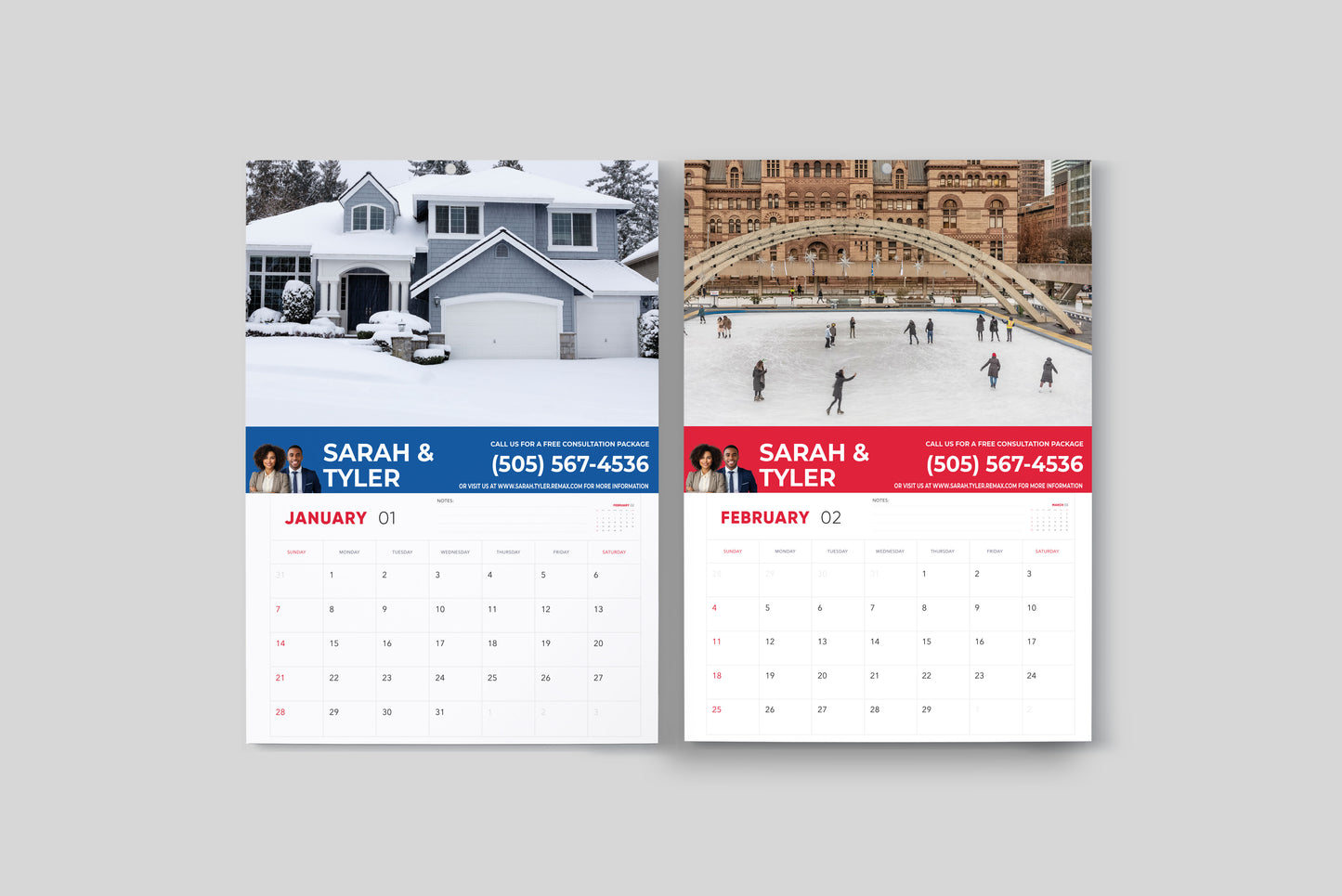 Remax Printed 2024 Wall Calendar - Personalized Calendar -  12 Month Calendar -  A Year of Your Own Photos - Perfect Christmas Gift