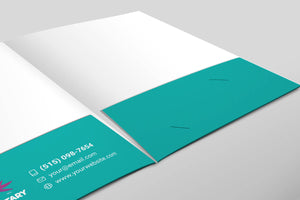 School Custom Presentation Folders With Embossed Foil,  9x12, with pockets, Marketing For School, School Pocket Folders