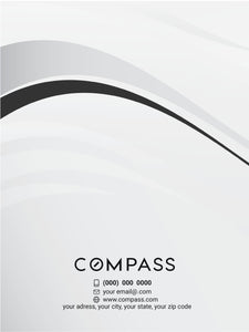 Compass Custom Luxury Presentation Folder Printing With Embossed Foil - 007