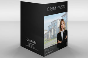 Compass Custom Luxury Presentation Folder Printing With Embossed Foil - 010