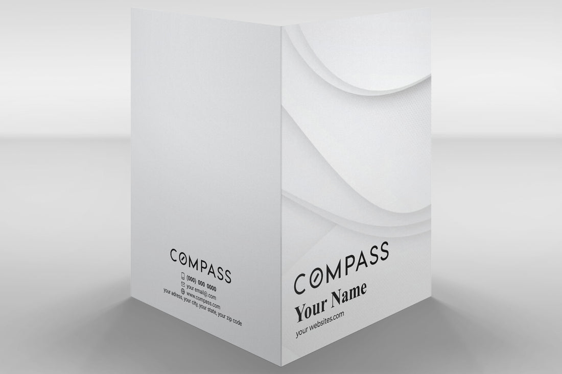 Compass Custom Presentation Folder Printing with Soft touch laminating - 002