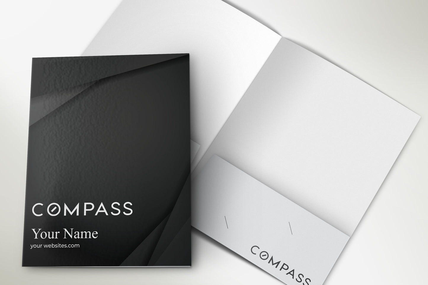 Compass Custom Presentation Folder Printing with Soft touch laminating - 004