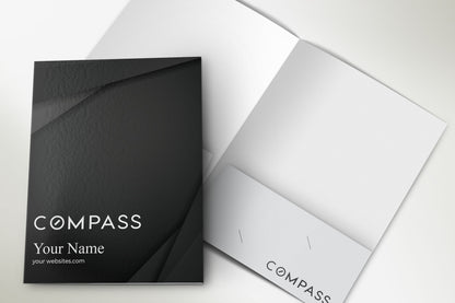 Compass Custom Presentation Folder Printing with Soft touch laminating - 004