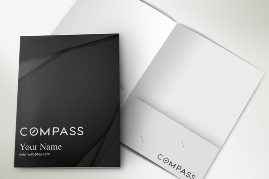 Compass Custom Presentation Folder Printing with Soft touch laminating - 004