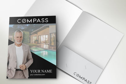 Compass Custom Presentation Folder Printing with Soft touch laminating - 006