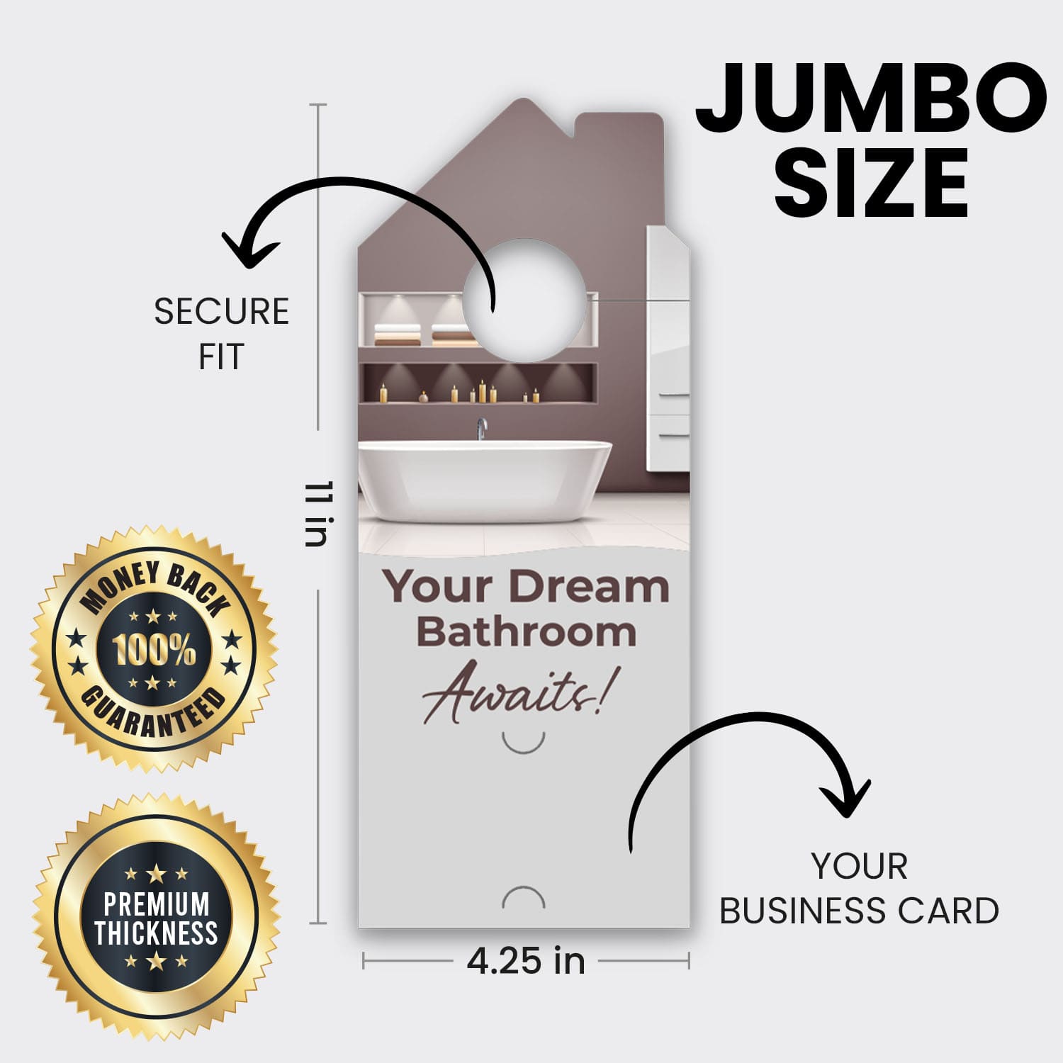 Bathroom Remodel Services Door Hanger