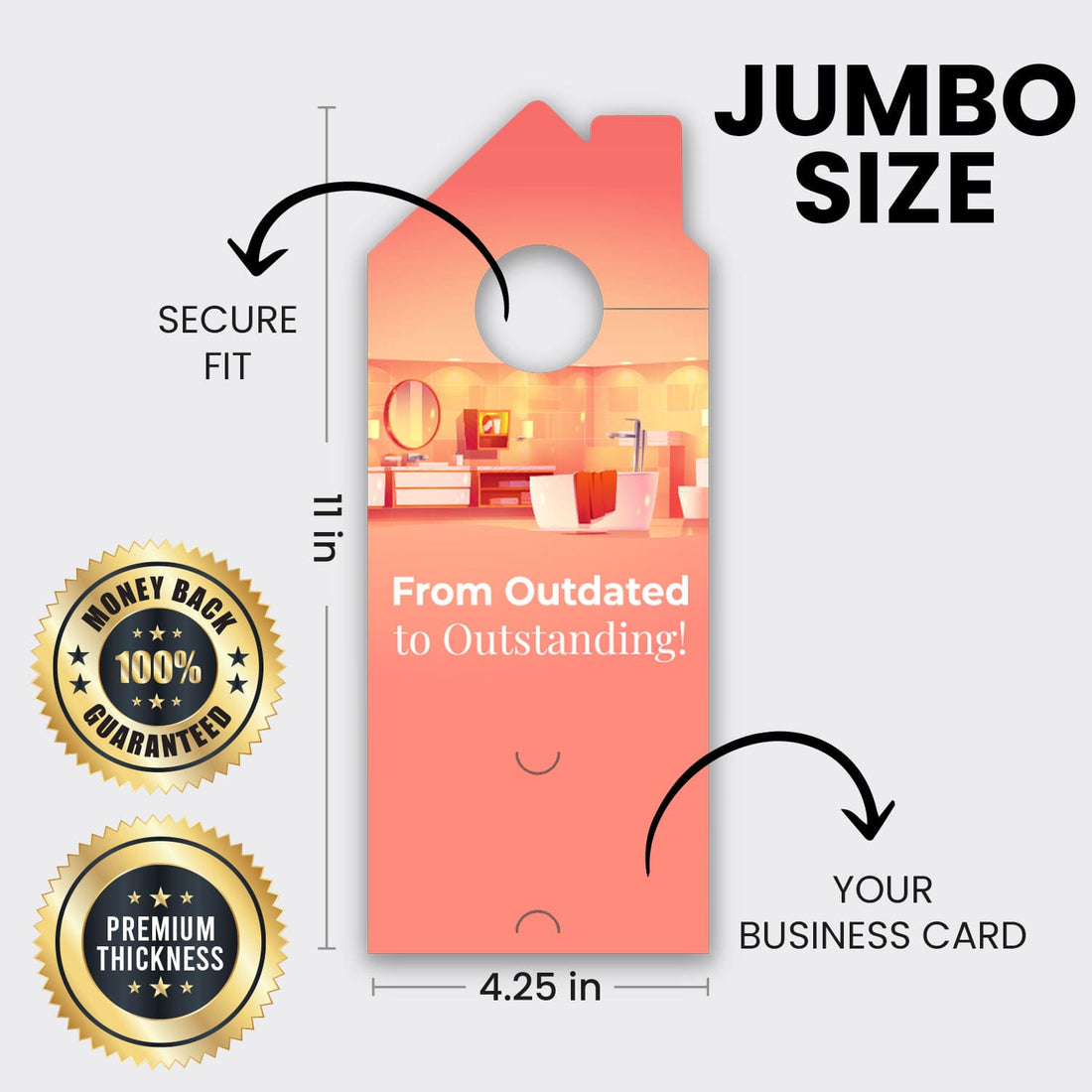 Bathroom Remodel Services Door Hanger