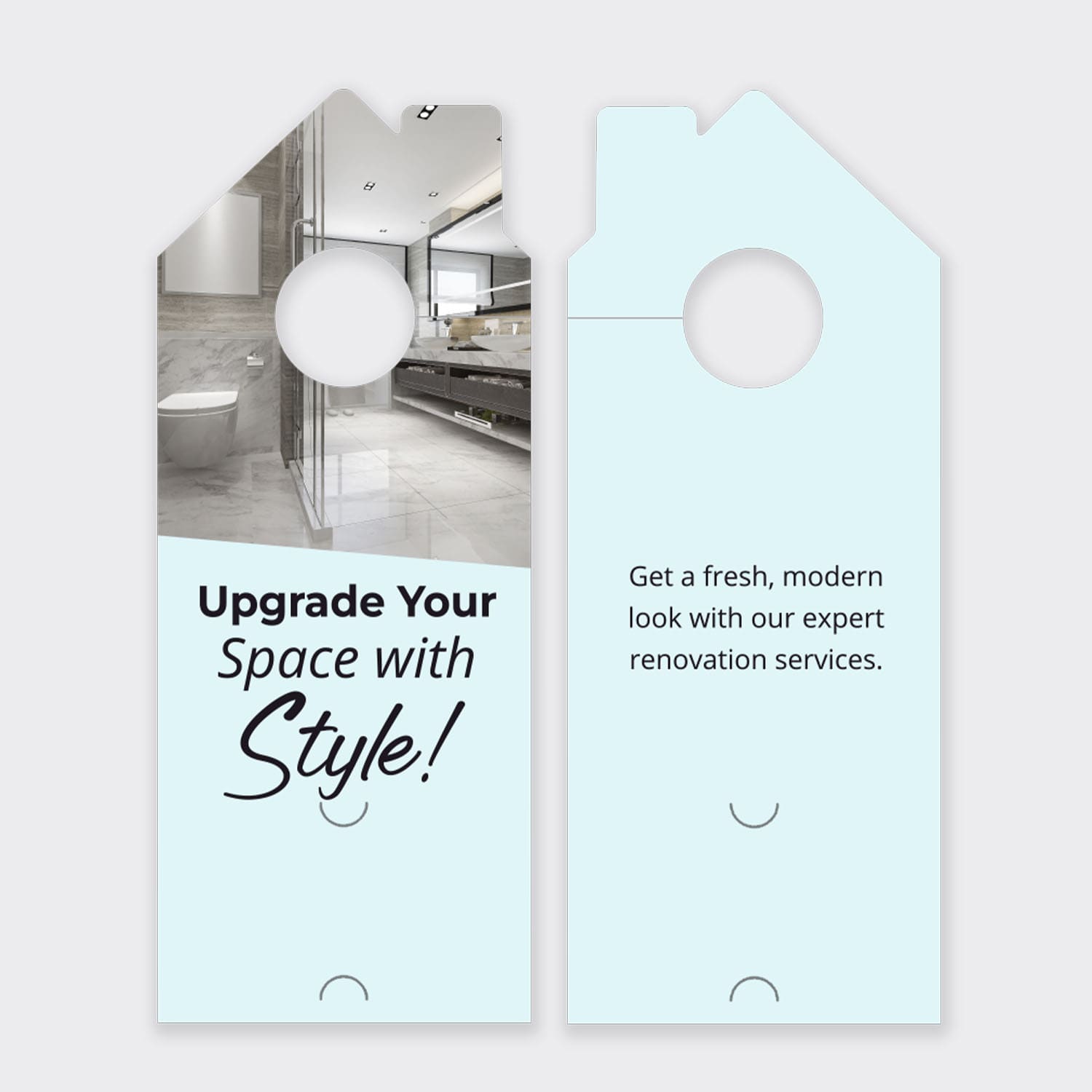 Bathroom Remodel Services Door Hanger