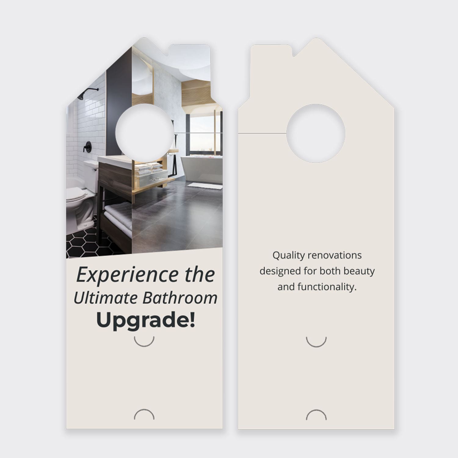 Bathroom Remodel Services Door Hanger