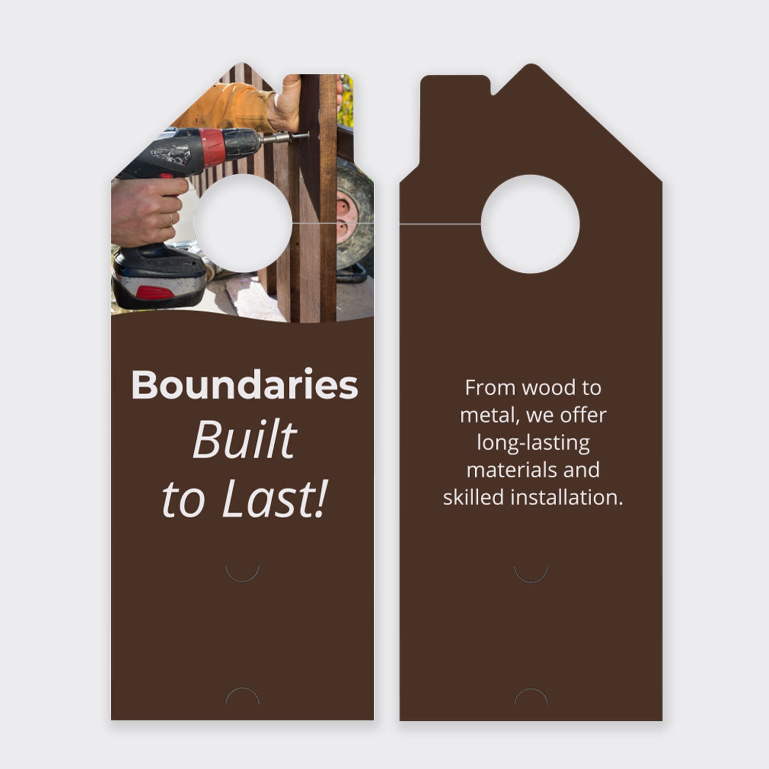 Fence Services Door Hanger