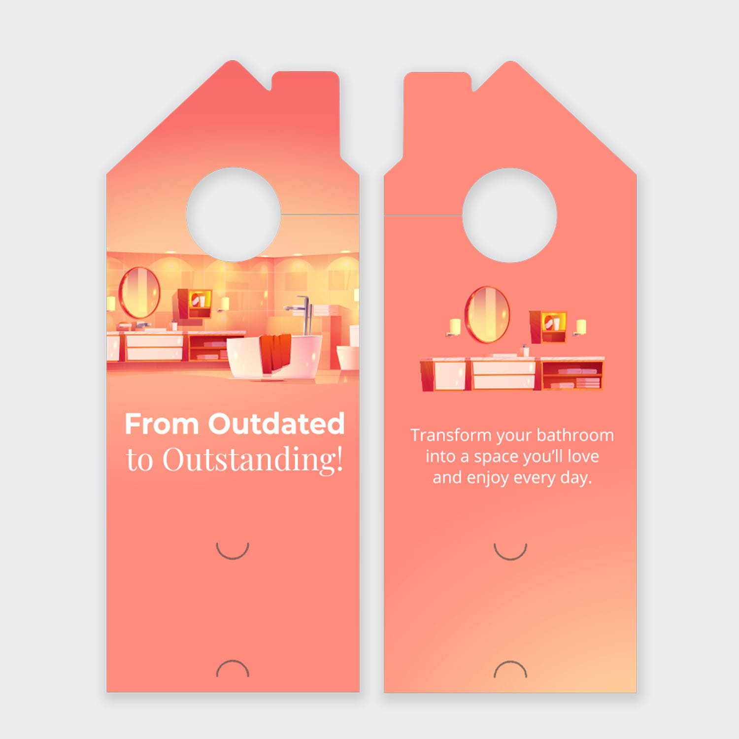 Bathroom Remodel Services Door Hanger