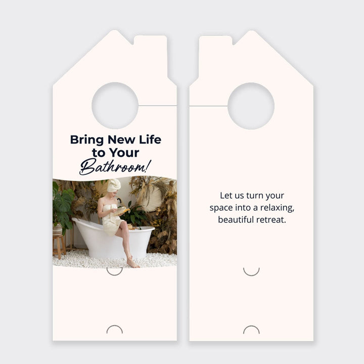 Bathroom Remodel Services Door Hanger