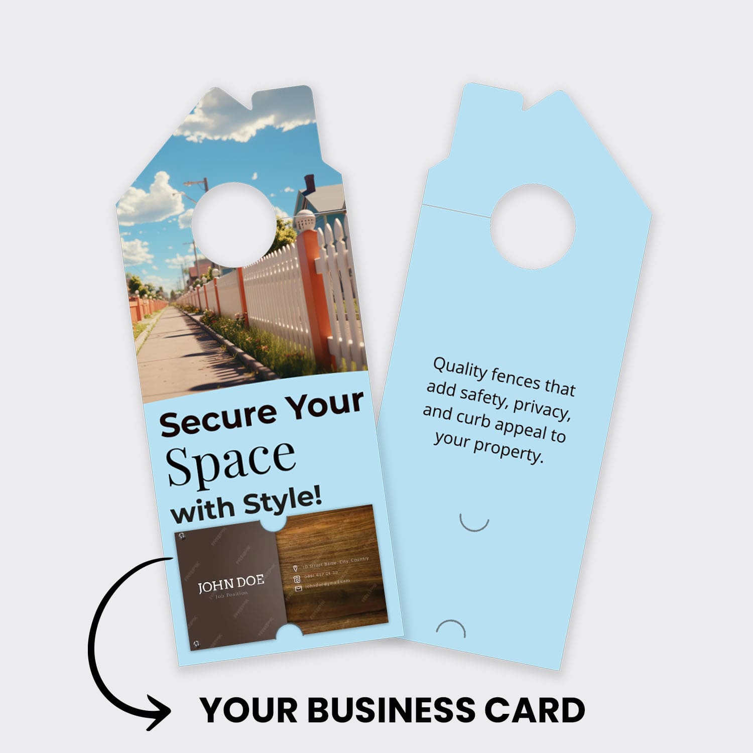Fence Services Door Hanger
