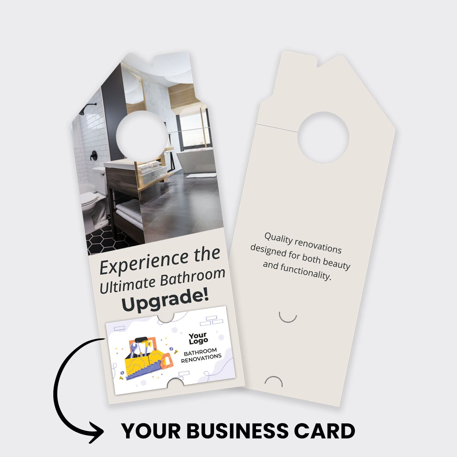 Bathroom Remodel Services Door Hanger