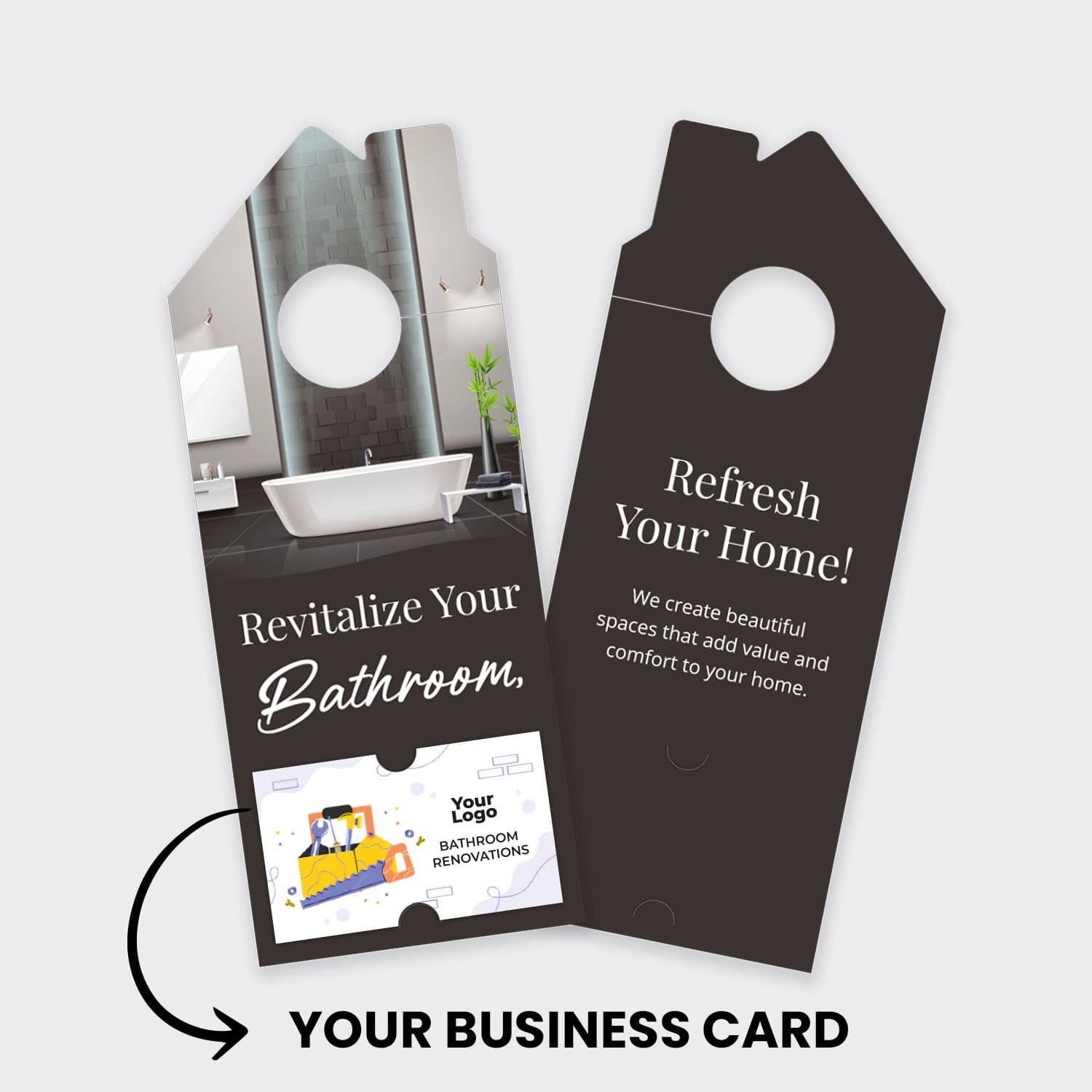 Bathroom Remodel Services Door Hanger