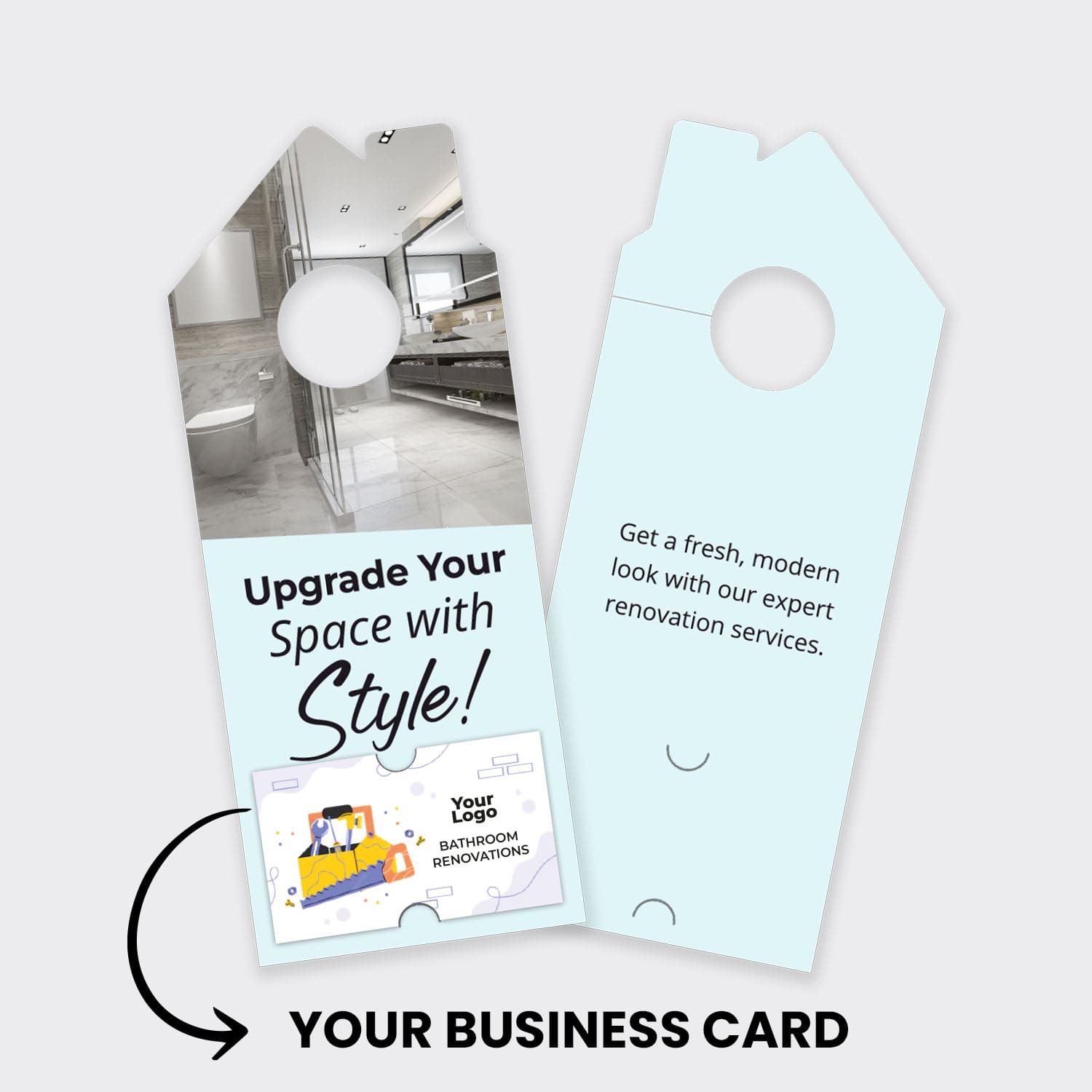 Bathroom Remodel Services Door Hanger