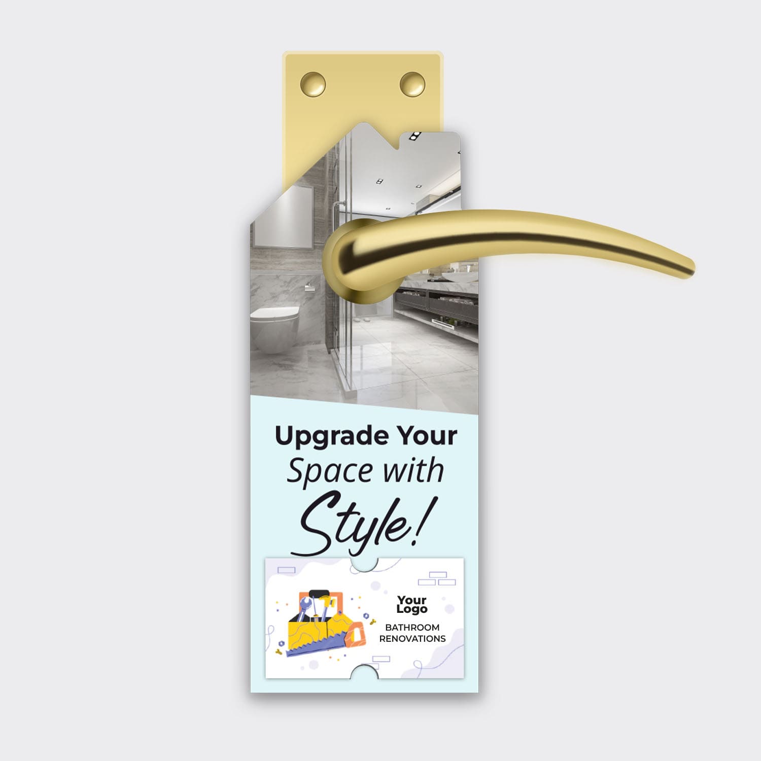 Bathroom Remodel Services Door Hanger