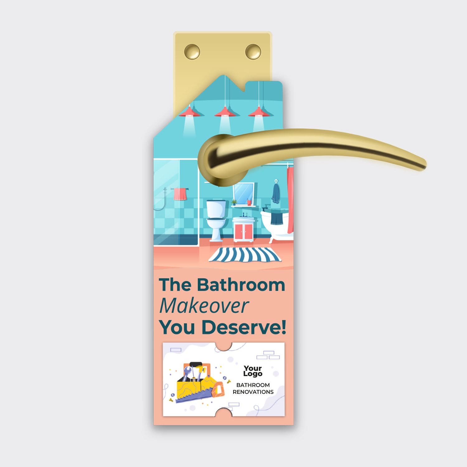 Bathroom Remodel Services Door Hanger