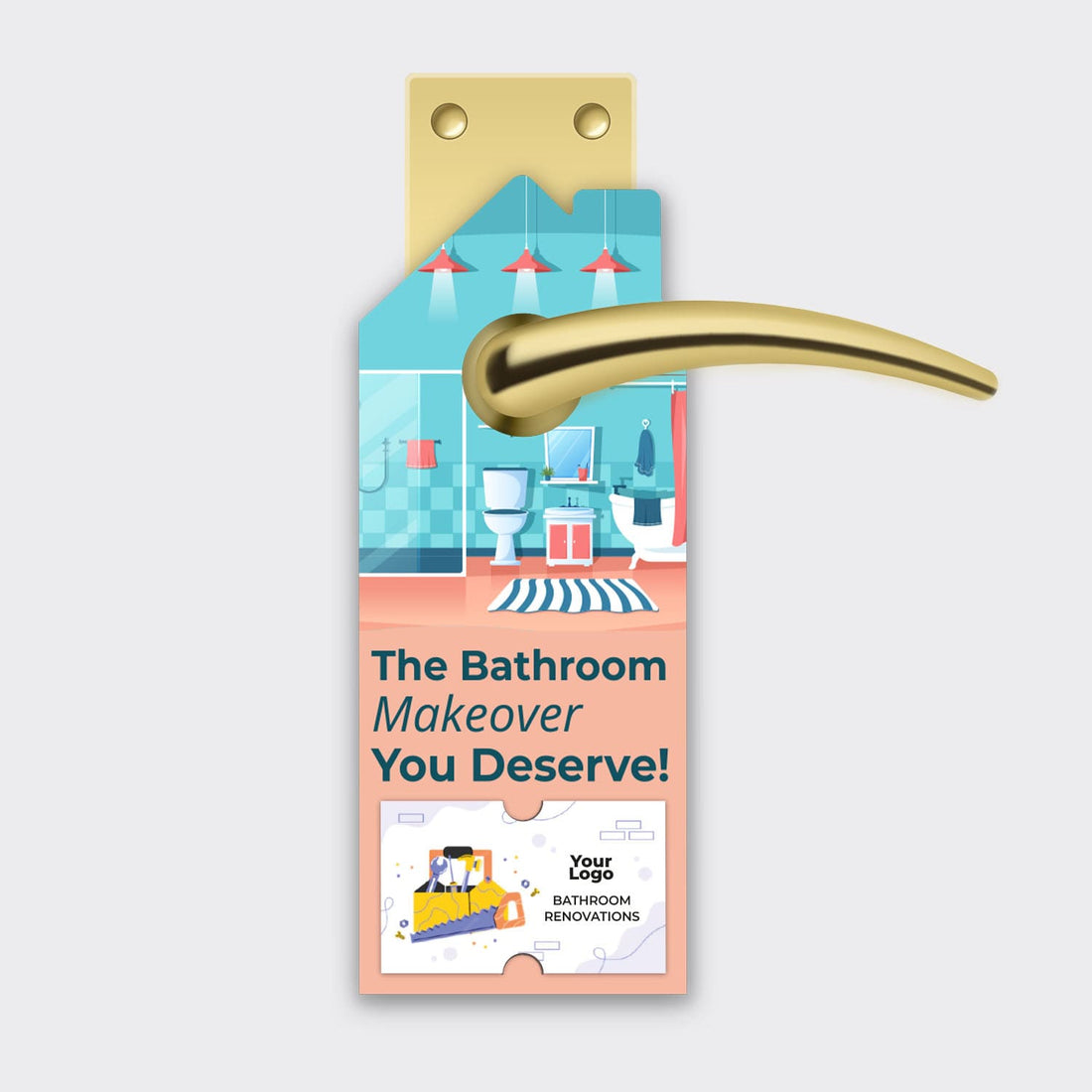 Bathroom Remodel Services Door Hanger
