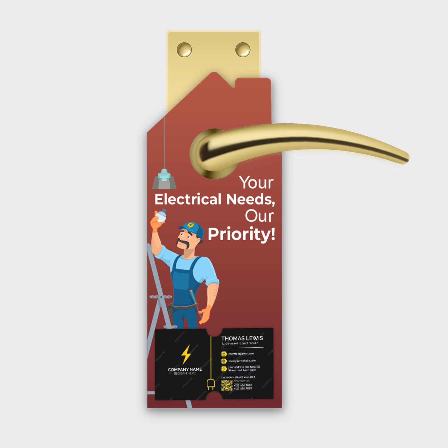 Electrician Services Door Hanger
