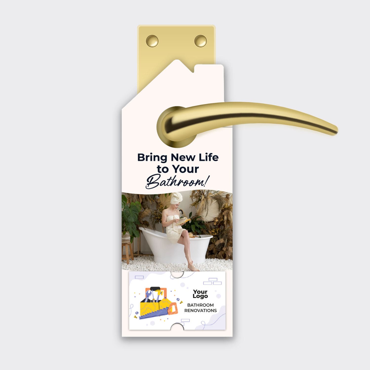 Bathroom Remodel Services Door Hanger