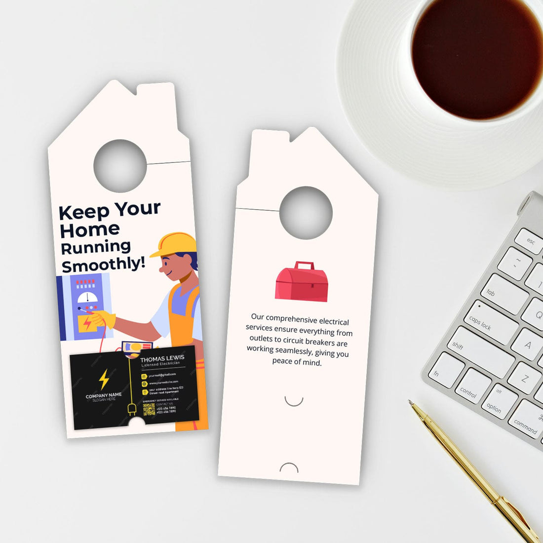 Electrician Services Door Hanger