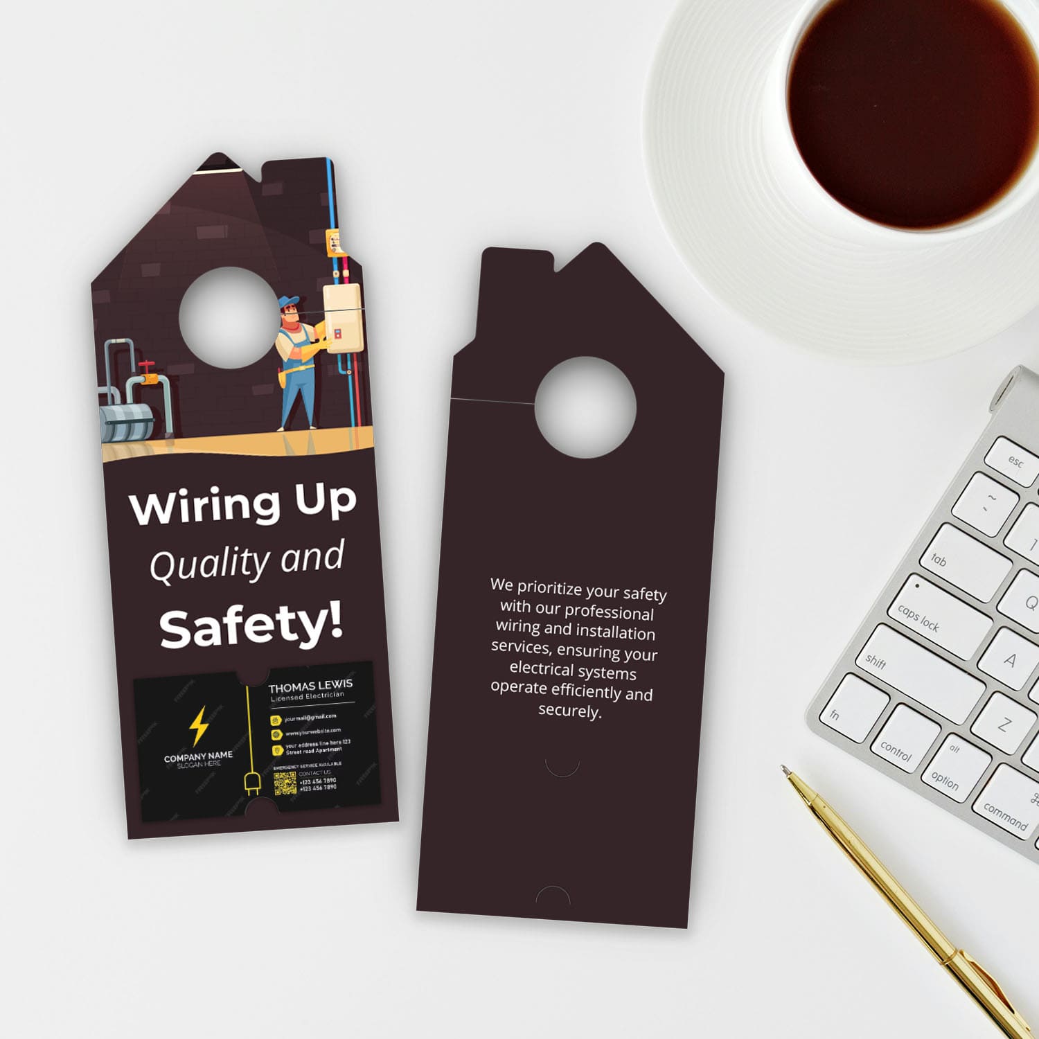 Electrician Services Door Hanger