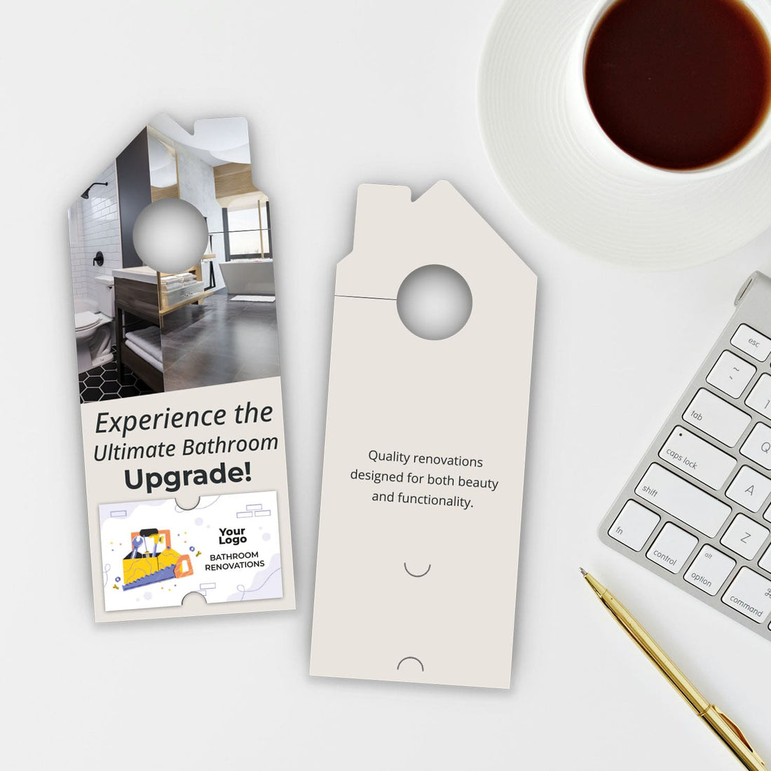 Bathroom Remodel Services Door Hanger