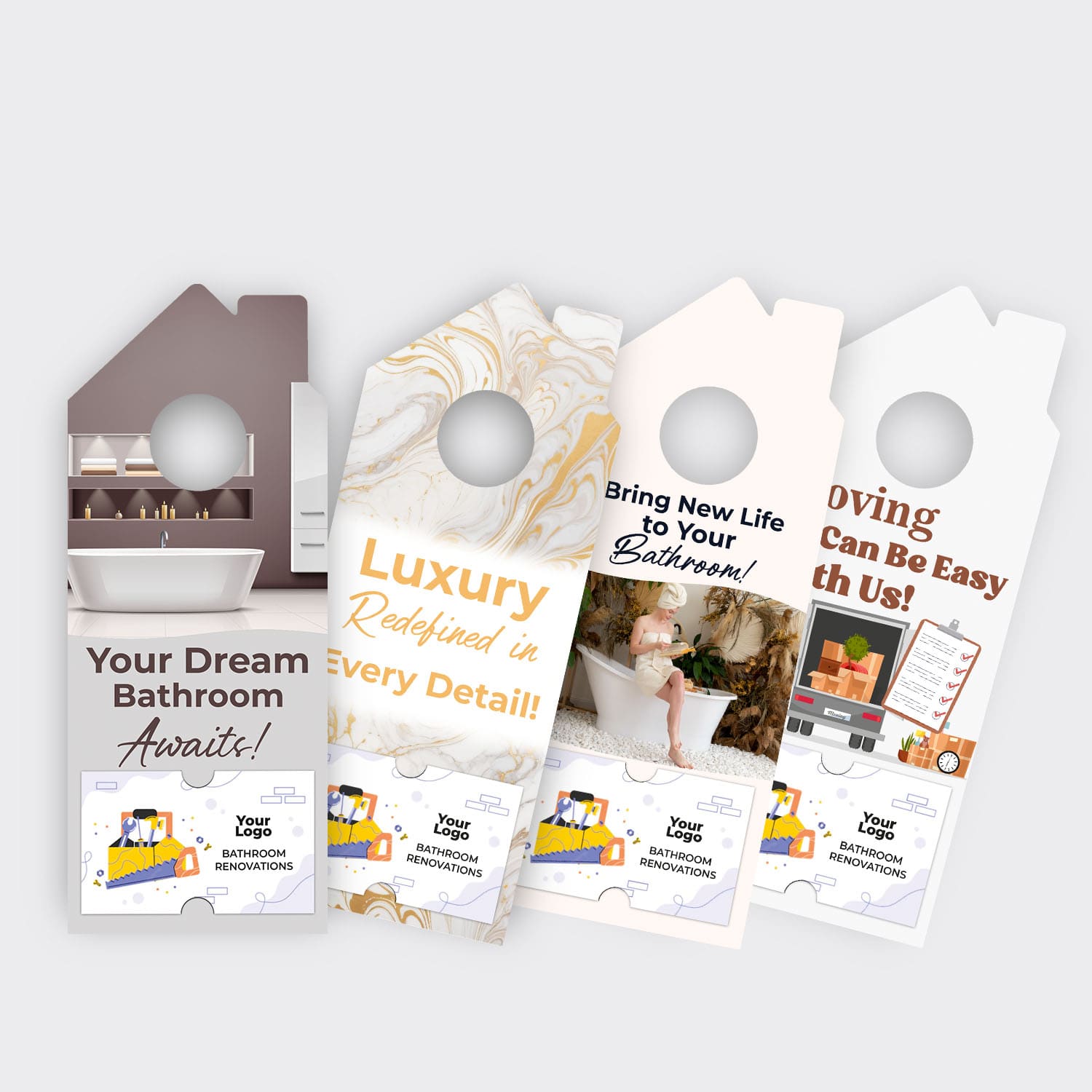 Bathroom Remodel Services Door Hanger