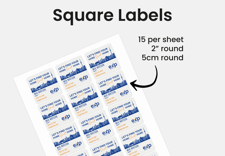 Labels  | eXp Realty | Thank You Stickers